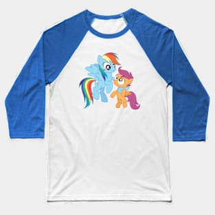 Rainbow Dash and Scootaloo 1 Baseball T-Shirt